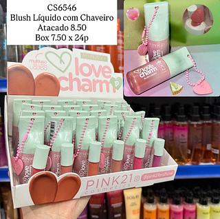 Blush Liquido com Chaveiro Love Charm Pink 21