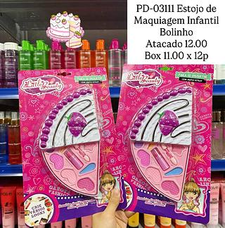 Estojo de Maquiagem Infantil Bolinho Little Beauty