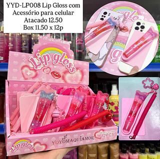 Lip Gloss com Acessórios para Celular Yoyo Maquiamor