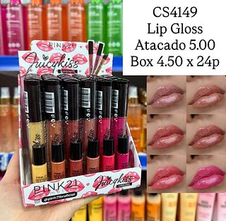 Lip Gloss Glitter Juicy Kiss Pink 21
