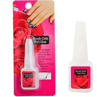 Cola de Unhas Postiças Brush-on Nail Glue Rosa