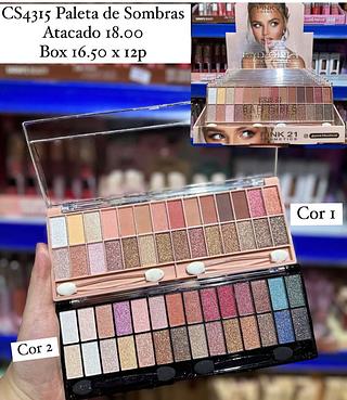 Paleta de Sombras e Glitter Bad Girls Pink 21 (somente peças)