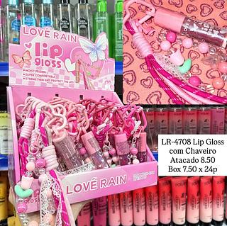 Lip Gloss com Chaveiro Lové Rain