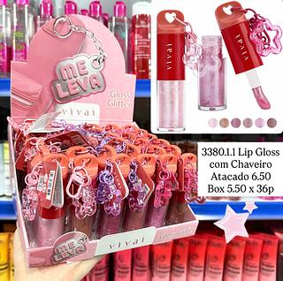 Lip Gloss com Chaveiro Me Leva Vivai