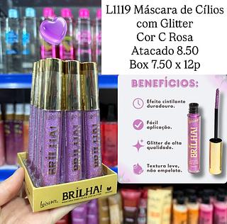 Máscara de Cílios com Glitter Cor C Rosa Luisance