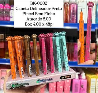 Caneta Delineadora Preta Pincel Bem Fininho Bobbi Rara