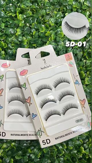 Cílios Postiços 5D 3 Pares Huda Bela