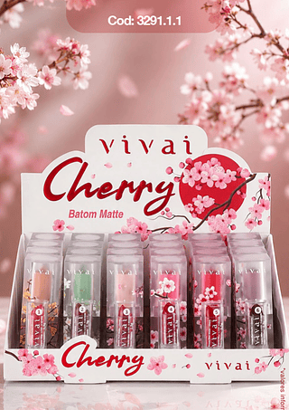 Batom Matte Cherry Vivai