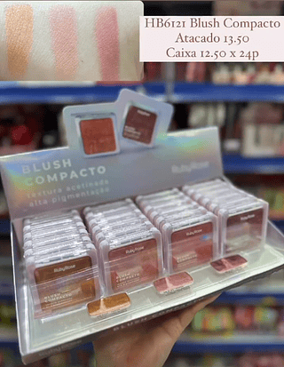 Blush Compacto Acetinado Ruby Rose (somente avulso)