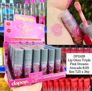 Lip Gloss de Brilho Intenso Triple Pink Dreams Dapop
