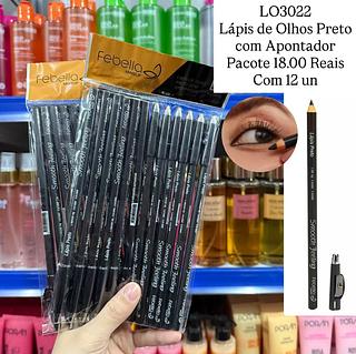 Lápis de Olhos Preto com Apontador Febella