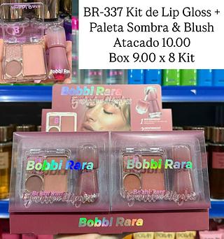Kit de Lip Gloss Paleta Sombra & Blush Bobbi Rara