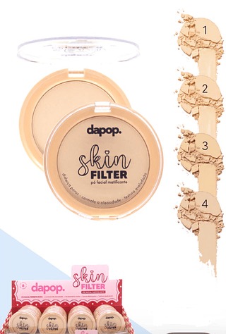 Pó Compacto Skin Filter Cores Claras Dapop