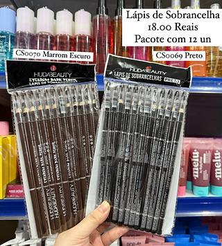 Lápis de Sobrancelhas Pacote com 12 Unidades Huda Beauty