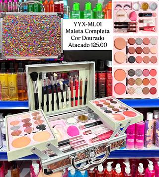 Maleta de Maquiagem Dourada Yoyo Maquiamor