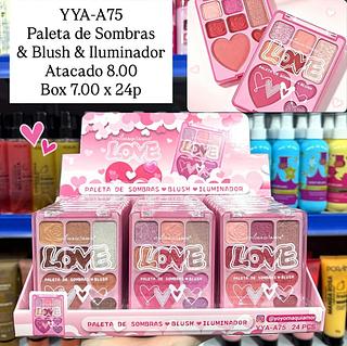 Paleta de Sombra & Blush & Iluminador Love Yoyo Maquiamor