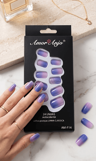 Unhas Postiças Autocolantes Linha Clássica Amor Anjo