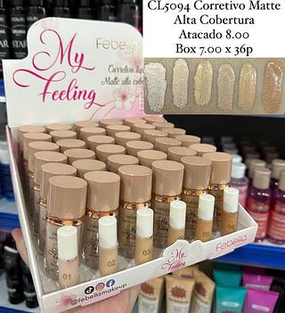 Corretivo Matte Alta Cobertura My Feeling Febella (somente avulso)