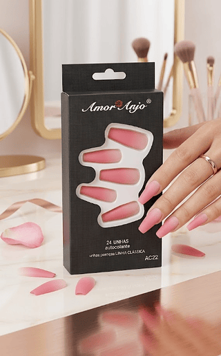 Unhas Postiças Formato Bailarina Amor Anjo