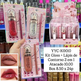 Lip Gloss + Lápis de Contorno 2 em 1 Yoyo Maquiamor