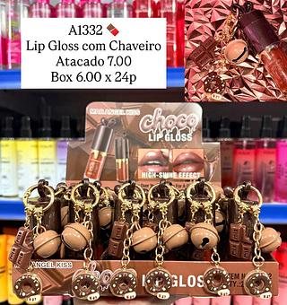 Lip Gloss com Chaveiro Choco Mar Angel Kiss