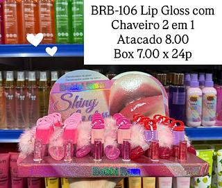 Lip Gloss com Chaveiro 2 em 1 Bobbi Rara
