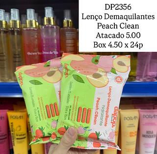 Lenços Demaquilante Hidratante Peach Clean Dapop