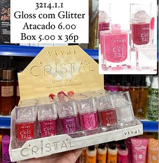 Gloss com Glitter Cristal Vivai