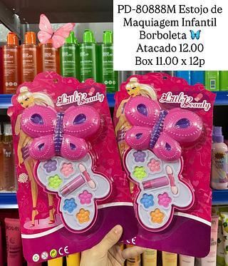 Estojo de Mauiagem Infantil Borboleta Little Beauty