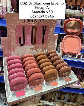 Blush com Espelho Joy Grupo A Pink 21