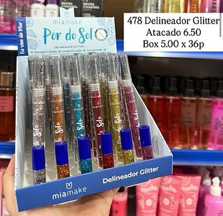 Delineador Glitter Por do Sol Mia Make (somente peças)