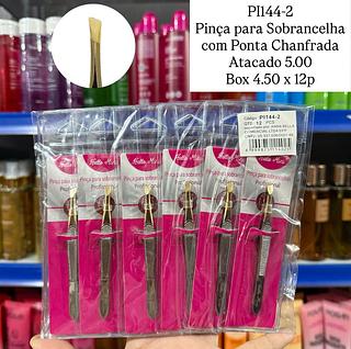 Pinça para Sobrancelha com Ponta Chanfrada Hello Mini