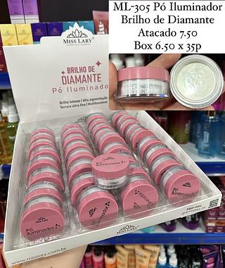 Pó iluminador Brilho de Diamante Miss Lary
