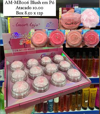 Blush em Pó com Pompom Aplicador Amor Anjo