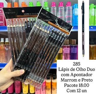 Lápis de Olho Duo Marrom e Preto com Apontador Mia Make