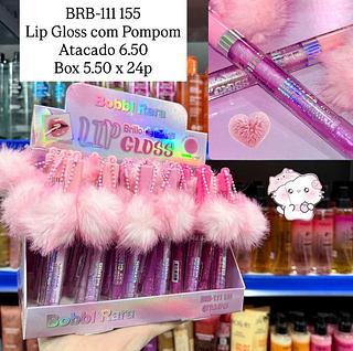 Lip Gloss com Pompom Bobbi Rara