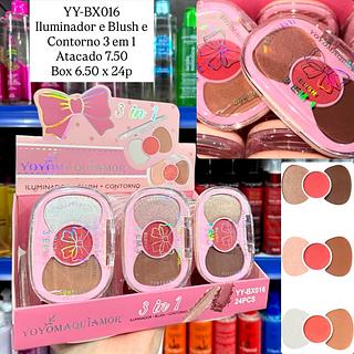 Iluminador & Blus & Contorno Yoyo Maquiamor