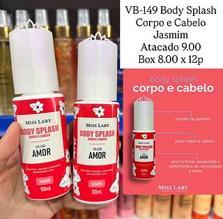 Body Splash Corpo e Cabelo Jasmim Miss Lary