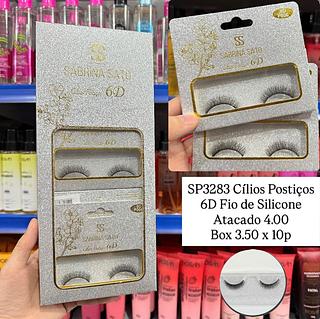 Cílios Postiços 6D Fio de Silicone Sabrina Sato
