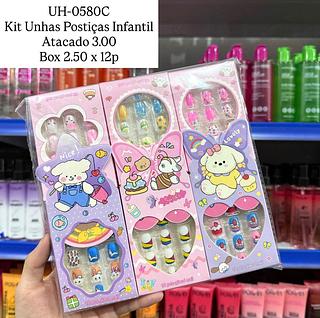 Kit Unhas Postiças Infantil