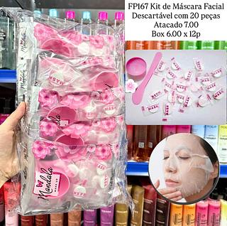Kit de Máscara Facial Descartável com 20 Peças