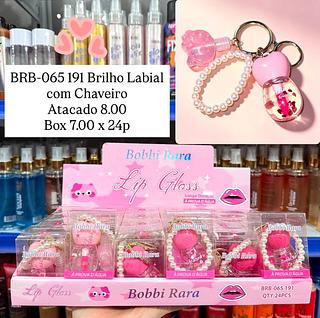 Lip Gloss com Pulseira e Chaveiro Bobbi Rara