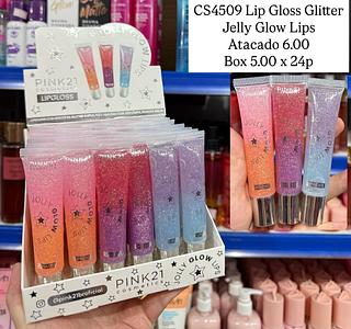 Lip Gloss Glitter Jelly Glow Lips Pink 21 (somente peças)