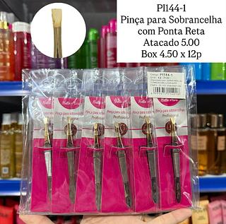 Pinça para Sobrancelha com Ponta Reta Hello Mini