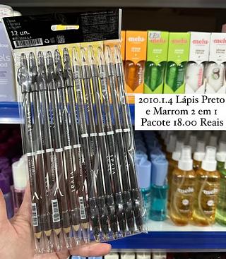 Lápis Preto e Marrom 2 em 1 Pacote com 12 Vivai