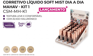 Corretivo Líquido Grupo 1 Soft Mist Dia a Dia Mahav