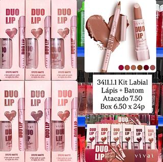 Kit Labial Lápis + Batom Duo Lip Vivai