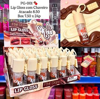 Lip Gloss com Chaveiro Pink Grape