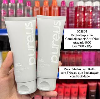 Condicionador Antifrizz Brilho Supremo Pure.us