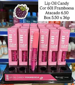 Lip Oil Candy Framboesa Cor 601 Max Love (somente peças)